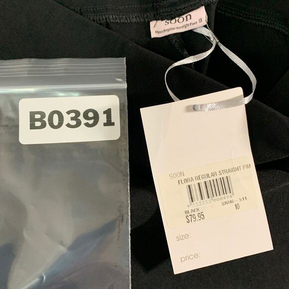 Soon Maternity 10 NEW Womens Flora Regular Straight Pants Black Pregnancy - Picture 3 of 11